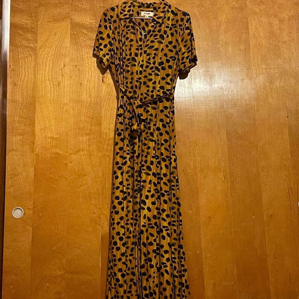 Anthropologie Leopard Maxi Dress